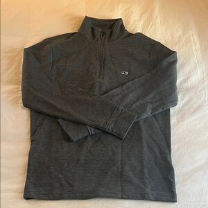 Vineyard Vines Men's Gray Half-Zip Sweater